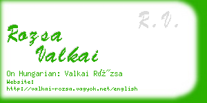 rozsa valkai business card